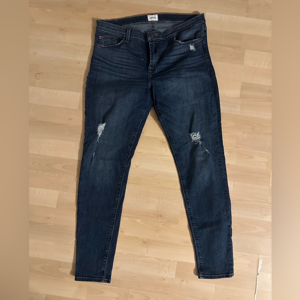 Hudson Jeans Blue Distressed Skinny Jeans